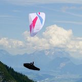 ZOOM X2C LT lightweight in White  colour EN-C 2-liner paraglider flying against blue sky